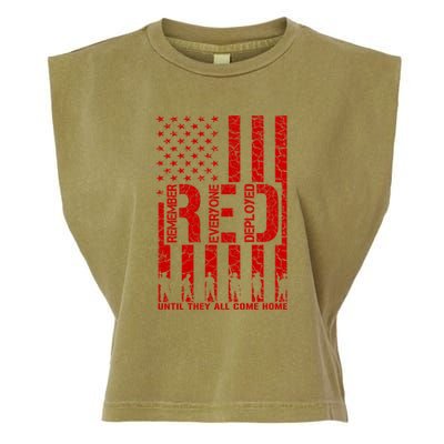 Red Friday Remember Everyone Deployed Hoodie Garment-Dyed Women's Muscle Tee