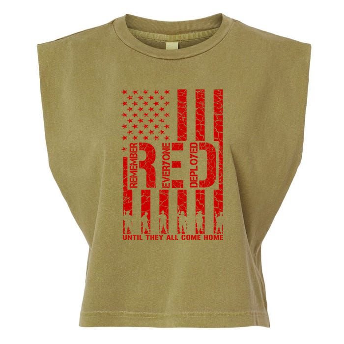 Red Friday Remember Everyone Deployed Hoodie Garment-Dyed Women's Muscle Tee