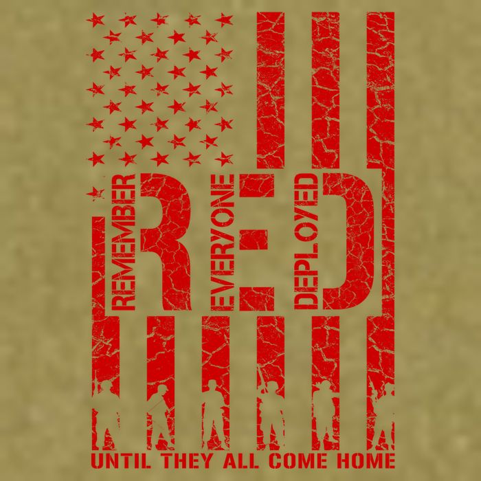 Red Friday Remember Everyone Deployed Hoodie Garment-Dyed Women's Muscle Tee