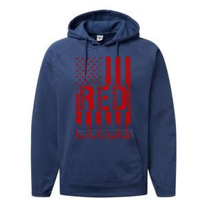 Red Friday Remember Everyone Deployed Hoodie Performance Fleece Hoodie