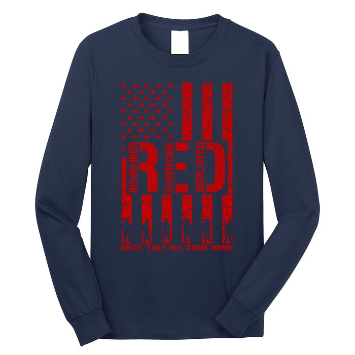 Red Friday Remember Everyone Deployed Hoodie Long Sleeve Shirt