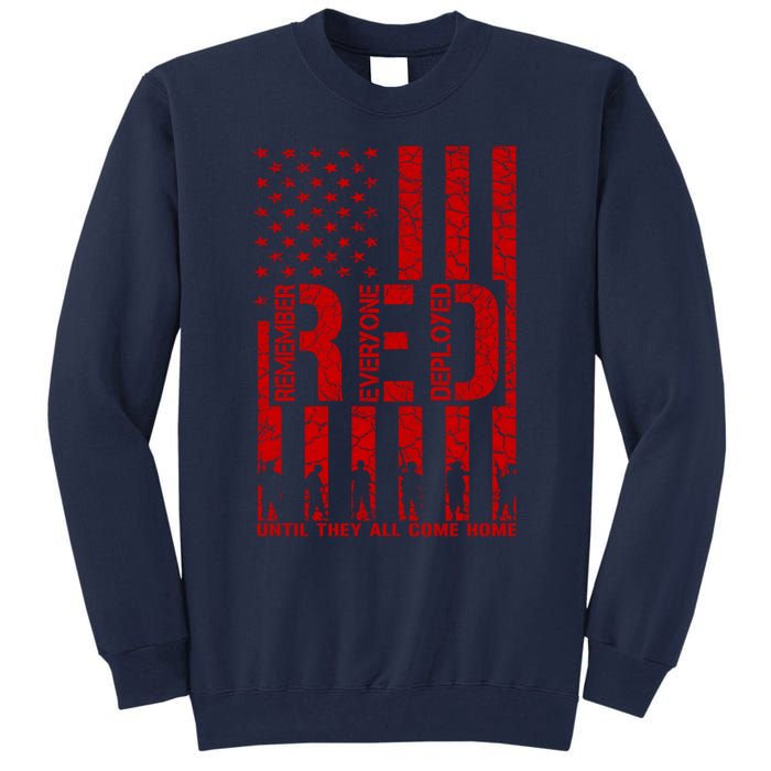 Red Friday Remember Everyone Deployed Hoodie Tall Sweatshirt