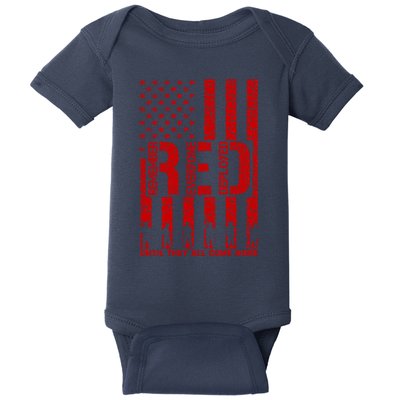 Red Friday Remember Everyone Deployed Hoodie Baby Bodysuit