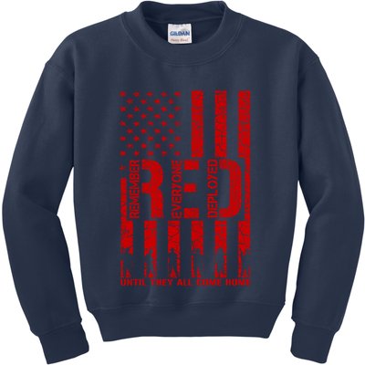 Red Friday Remember Everyone Deployed Hoodie Kids Sweatshirt