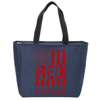 Red Friday Remember Everyone Deployed Hoodie Zip Tote Bag