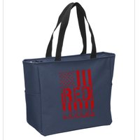 Red Friday Remember Everyone Deployed Hoodie Zip Tote Bag