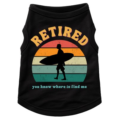 Retired Funny Retirement Beach Gift Doggie Tank