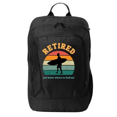 Retired Funny Retirement Beach Gift City Backpack