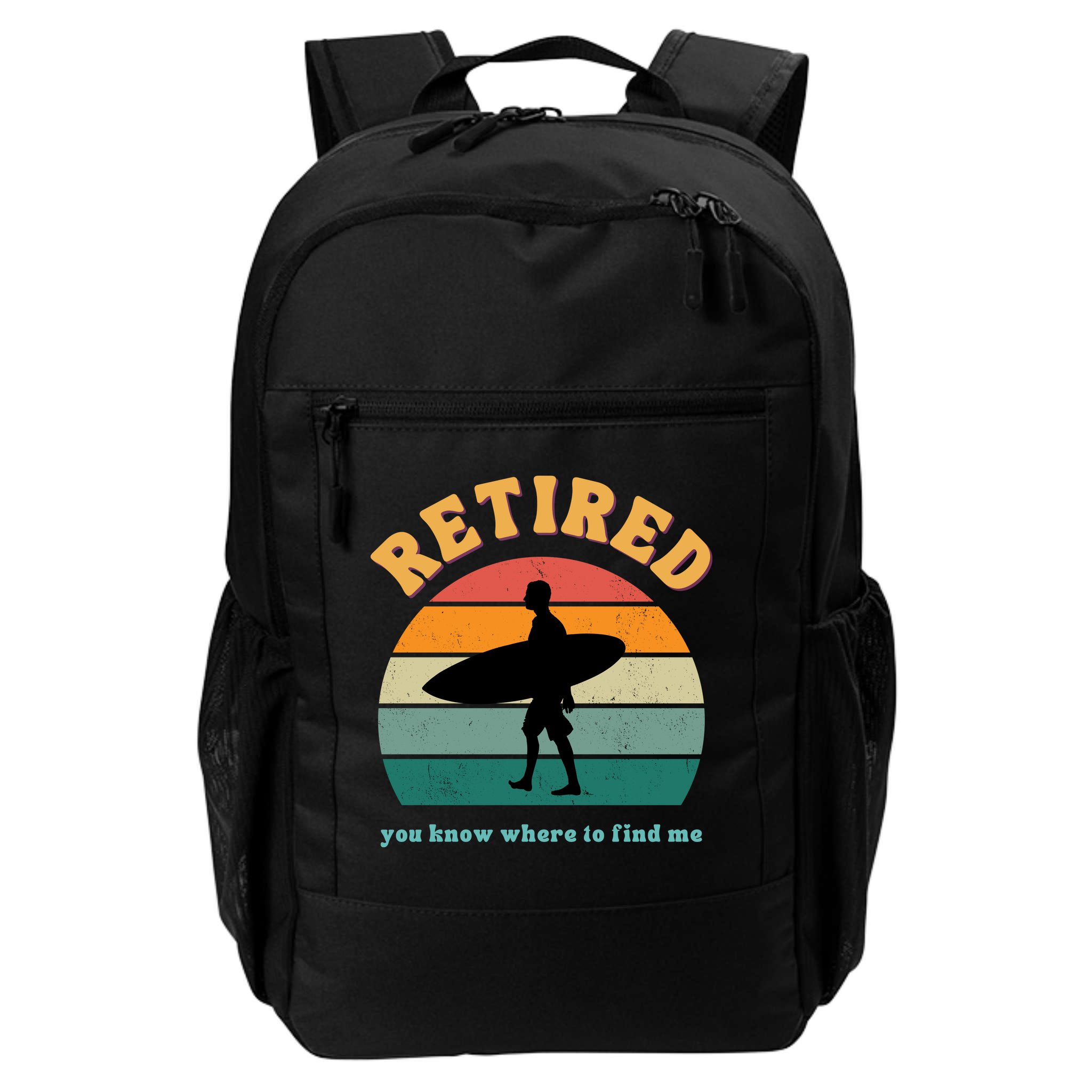 Retired Funny Retirement Beach Gift Backpack