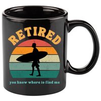 Retired Funny Retirement Beach Gift 11oz C Handle Ceramic Mug