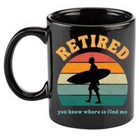 Retired Funny Retirement Beach Gift 11oz C Handle Ceramic Mug