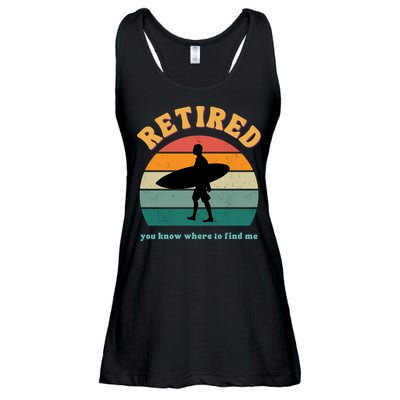 Retired Funny Retirement Beach Gift Ladies Essential Flowy Tank
