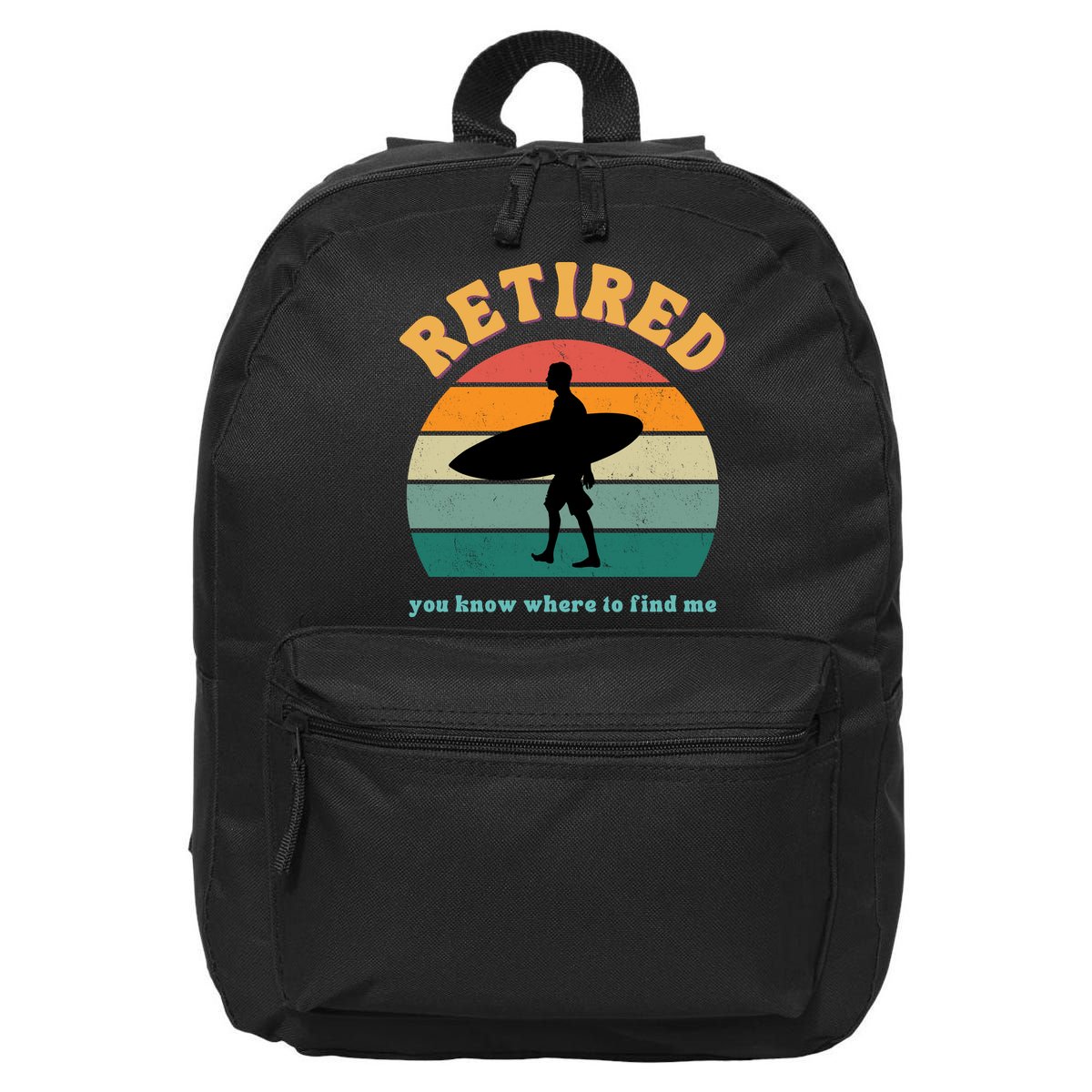 Retired Funny Retirement Beach Gift 16 in Basic Backpack