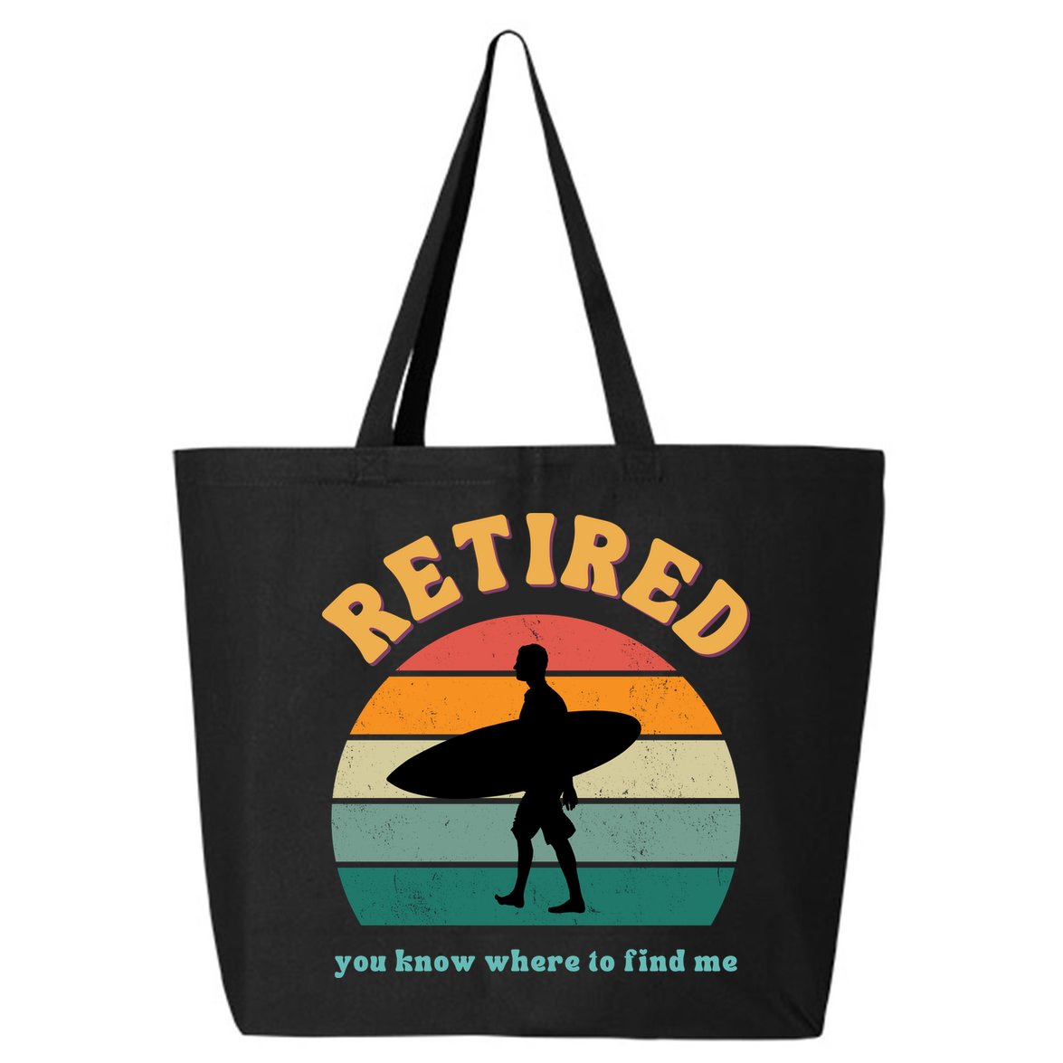 Retired Funny Retirement Beach Gift 25L Jumbo Tote