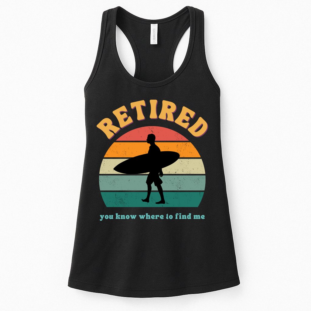 Retired Funny Retirement Beach Gift Womens Tank Top
