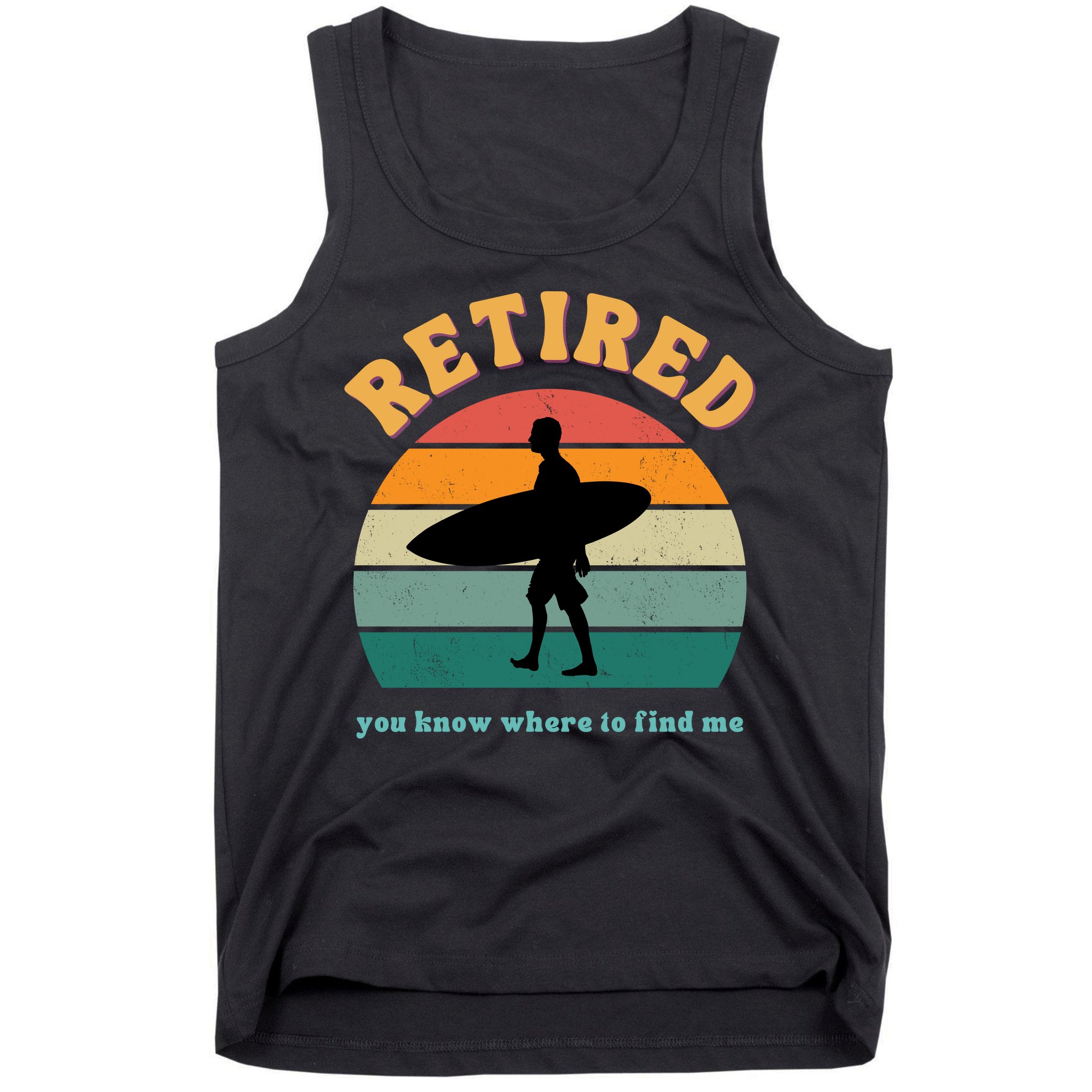 Retired Funny Retirement Beach Gift Tank Top