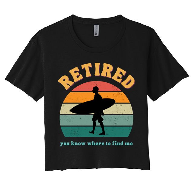 Retired Funny Retirement Beach Gift Crop Top