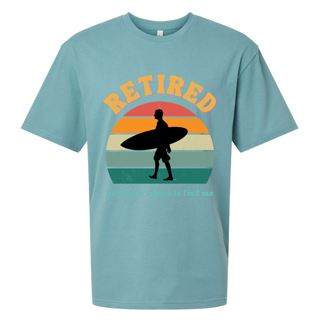 Retired Funny Retirement Beach Gift Sueded Cloud Jersey T-Shirt