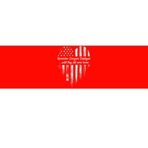 Red Friday Remember Everyone Deployed American Flag Heart Bumper Sticker