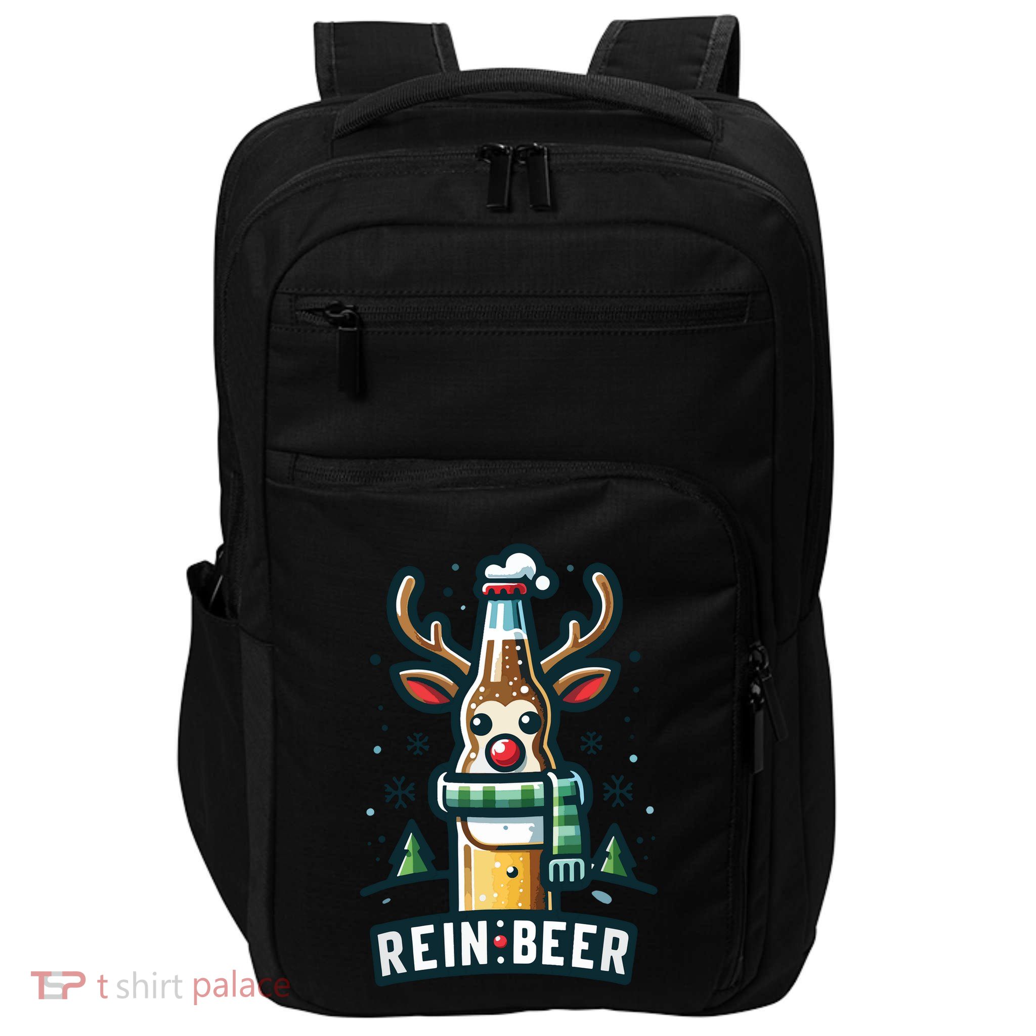 Reinbeers Funny Reindeer Beer Funny Christmas Drinking Impact Tech Backpack