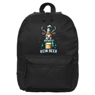 Reinbeers Funny Reindeer Beer Funny Christmas Drinking 16 in Basic Backpack