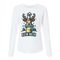 Reinbeers Funny Reindeer Beer Funny Christmas Drinking Womens Cotton Relaxed Long Sleeve T-Shirt