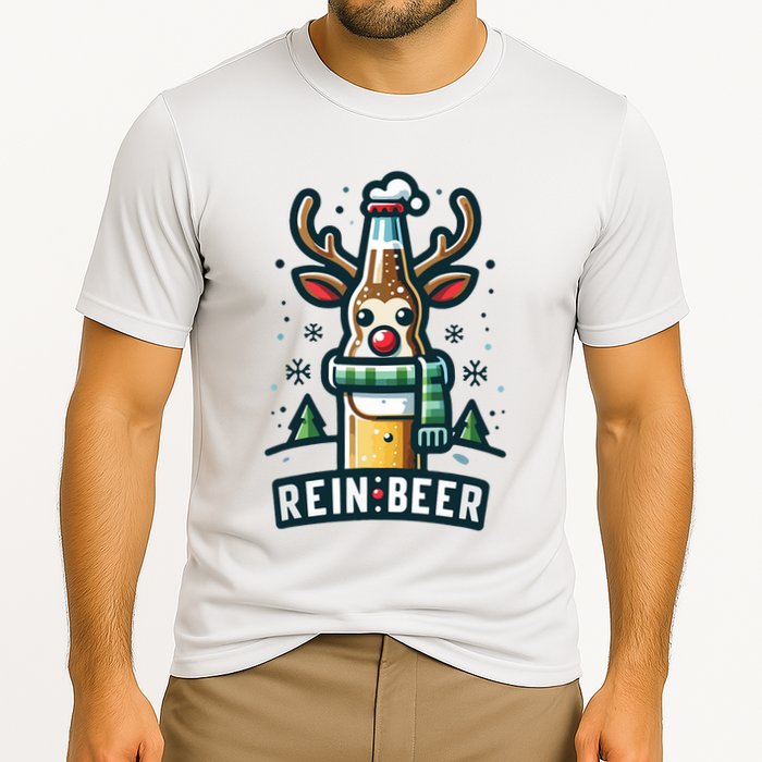 Reinbeers Funny Reindeer Beer Funny Christmas Drinking Performance Shirt