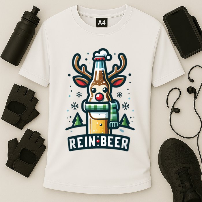 Reinbeers Funny Reindeer Beer Funny Christmas Drinking Performance Shirt