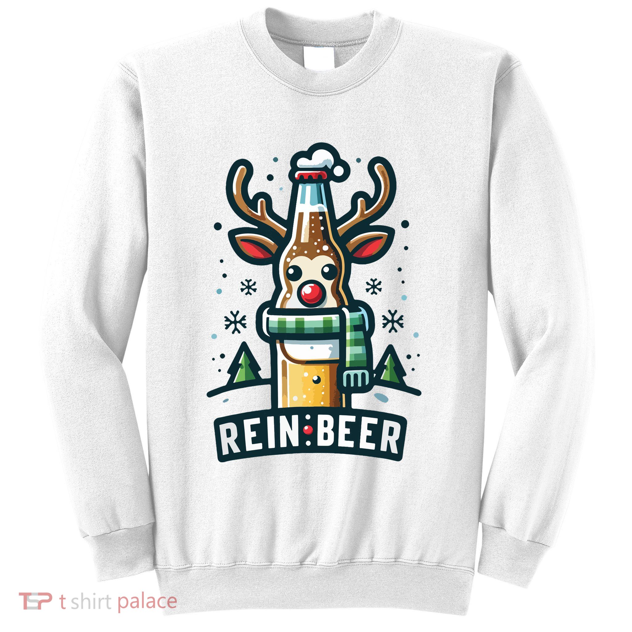 Reinbeers Funny Reindeer Beer Funny Christmas Drinking Sweatshirt