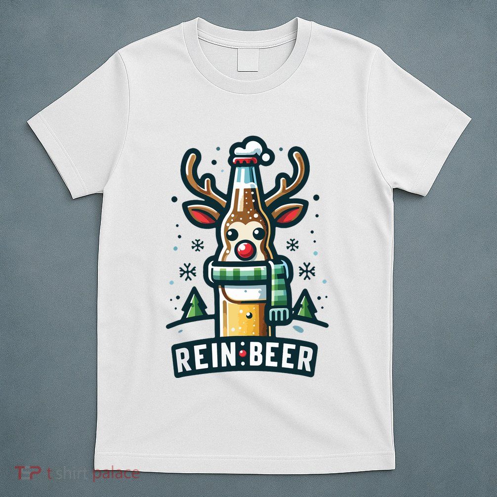 Reinbeers Funny Reindeer Beer Funny Christmas Drinking T-Shirt