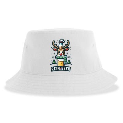 Reinbeers Funny Reindeer Beer Funny Christmas Drinking Sustainable Bucket Hat