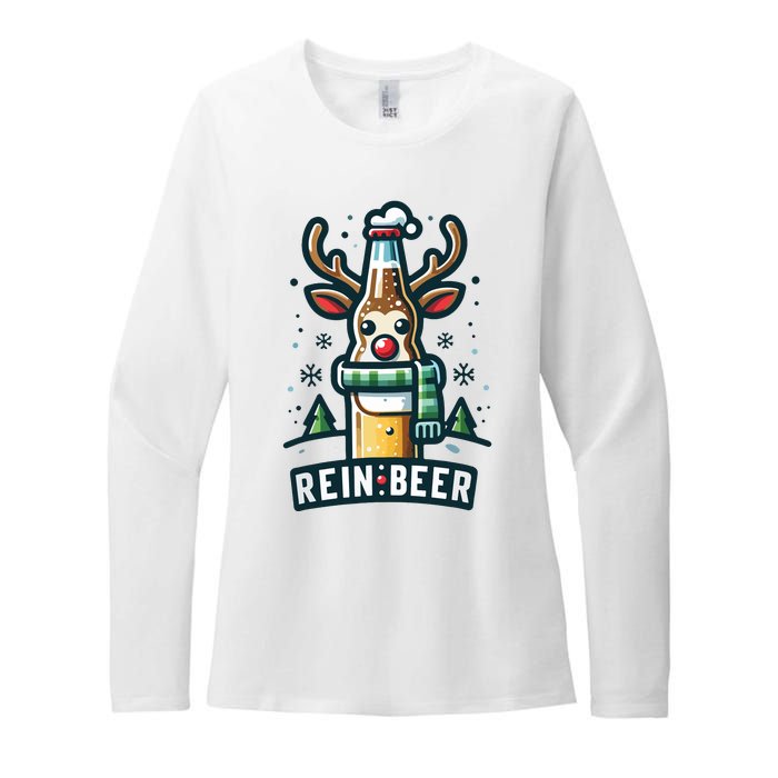 Reinbeers Funny Reindeer Beer Funny Christmas Drinking Womens CVC Long Sleeve Shirt