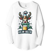 Reinbeers Funny Reindeer Beer Funny Christmas Drinking Women's Perfect Tri Tunic Long Sleeve Shirt