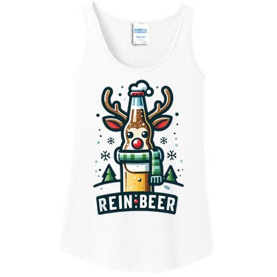 Reinbeers Funny Reindeer Beer Funny Christmas Drinking Ladies Essential Tank