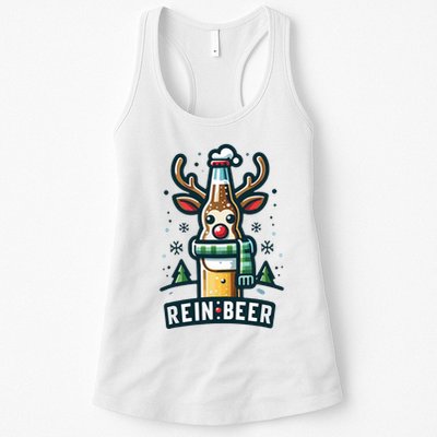 Reinbeers Funny Reindeer Beer Funny Christmas Drinking Womens Tank Top