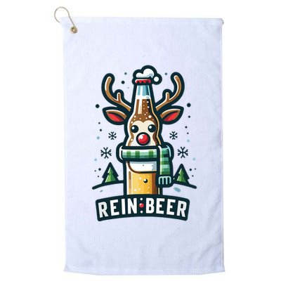 Reinbeers Funny Reindeer Beer Funny Christmas Drinking Golf Towel