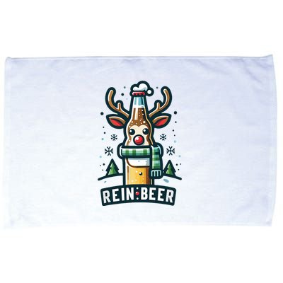 Reinbeers Funny Reindeer Beer Funny Christmas Drinking Microfiber Hand Towel
