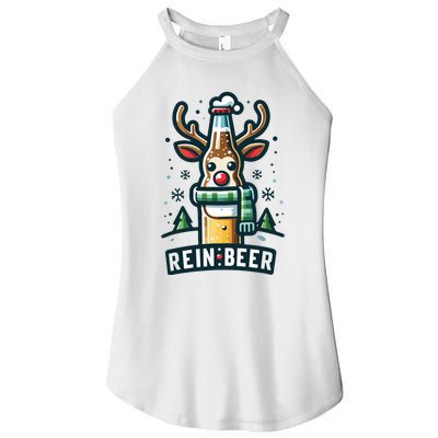 Reinbeers Funny Reindeer Beer Funny Christmas Drinking Women's Perfect Tri Rocker Tank