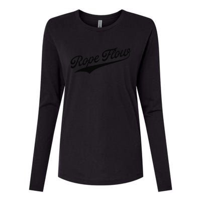 Rope Flow Womens Cotton Relaxed Long Sleeve T-Shirt