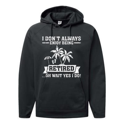 Retired Funny Retiree Funny Retirement Party Performance Fleece Hoodie