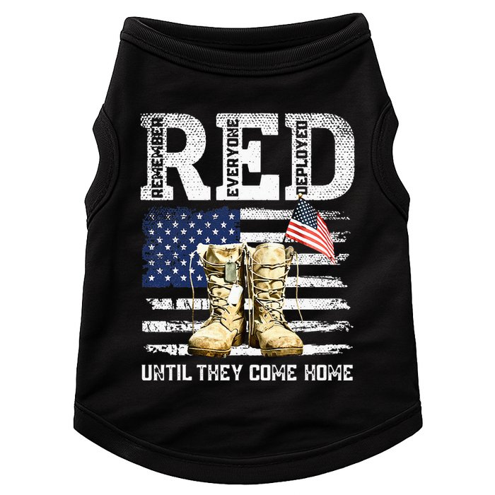 RED Friday Remember Everyone Deployed Every Friday Veterans Doggie Tank