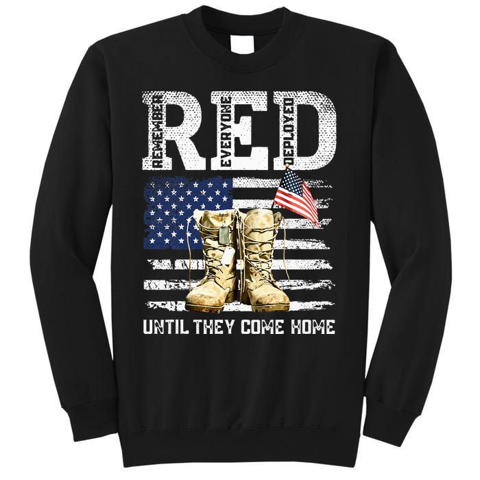 RED Friday Remember Everyone Deployed Every Friday Veterans Sweatshirt