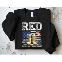 RED Friday Remember Everyone Deployed Every Friday Veterans Sweatshirt