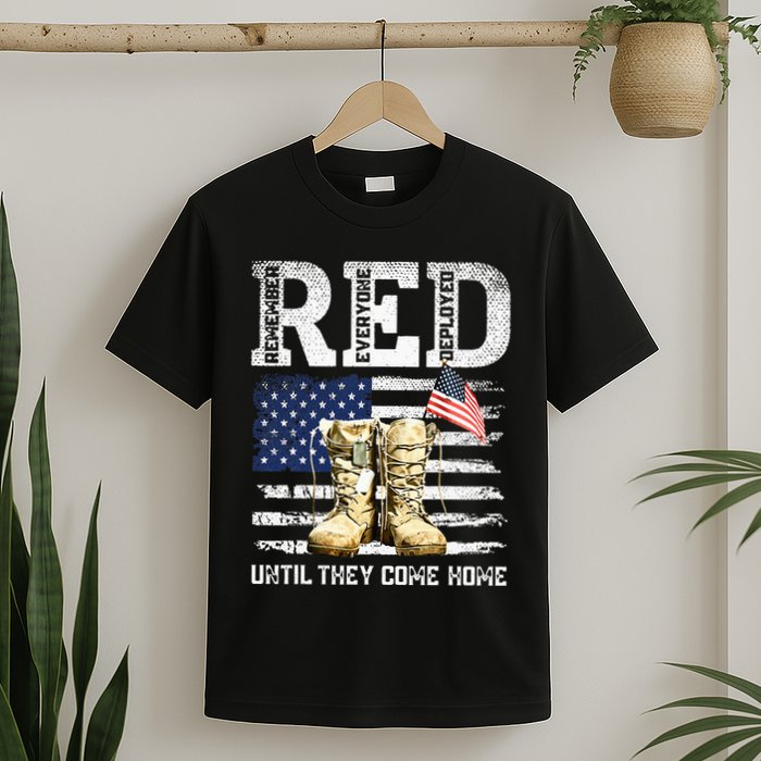 RED Friday Remember Everyone Deployed Every Friday Veterans T-Shirt