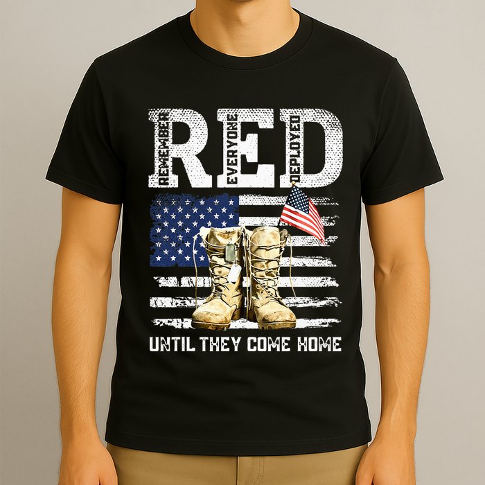 RED Friday Remember Everyone Deployed Every Friday Veterans T-Shirt