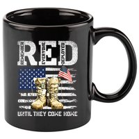 RED Friday Remember Everyone Deployed Every Friday Veterans 11oz C Handle Ceramic Mug