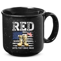 RED Friday Remember Everyone Deployed Every Friday Veterans 15oz Campfire Ceramic Mug