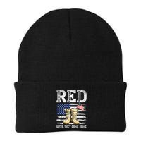 RED Friday Remember Everyone Deployed Every Friday Veterans Beanie