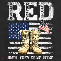 RED Friday Remember Everyone Deployed Every Friday Veterans Beanie