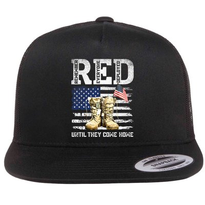 RED Friday Remember Everyone Deployed Every Friday Veterans Flatbill Hat